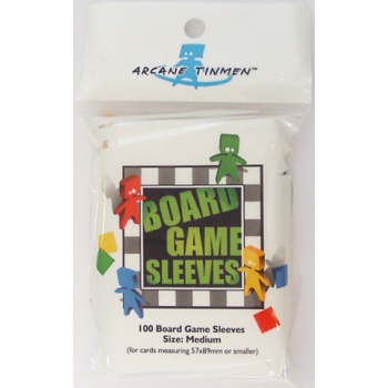100 Board Games Sleeves Medium 57x89mm American Variant Clear Kartenhüllen 10403 