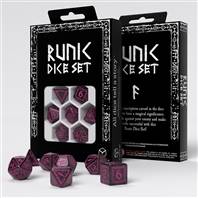 RUNIC SHIMMERING BLACK WITH MAGENTA DICE SET