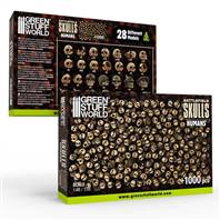 RESIN BITS 1000X BATTLEFIELD RESIN SKULLS 1:48-1:35