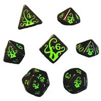 GELATINOUS CUBE DICE SET ICHOR & SLIME (7)