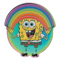 SPONGEBOB SQUAREPANTS PIN BADGE RAINBOW LIMITED EDITION