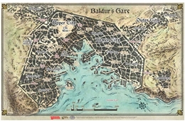 D&D DESCENT INTO AVERNUS - BALDUR'S GATE MAP (23' X 17')