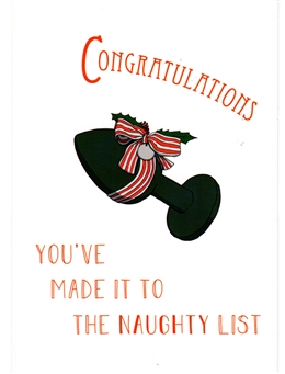 YOU'VE MADE IT TO THE NAUGHTY LIST - CHRISTMAS CARD + ENVELOPE